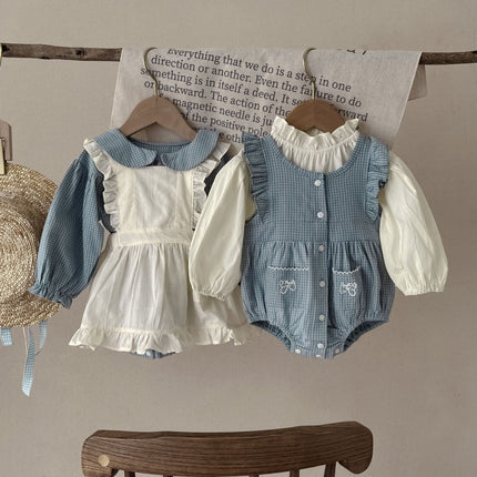 Girls Cotton Jumpsuit or Skirt – Long Sleeve Stylish Baby Outfit