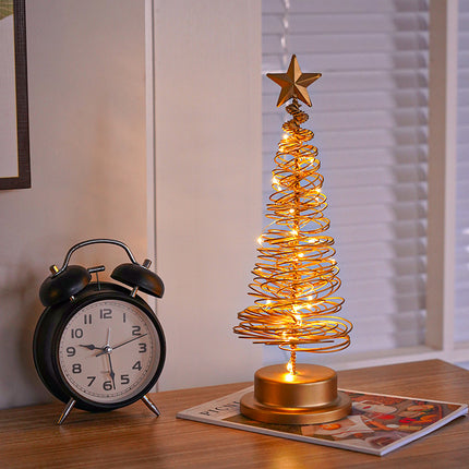 Metal LED Christmas Tree Light – Warm White Tabletop Holiday Decoration