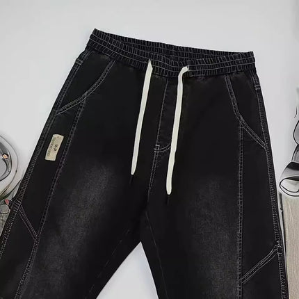 Men’s High-Waist Straight-Leg Denim Pants