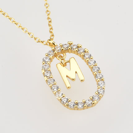 925 Sterling Silver Alphabet Initial Necklace