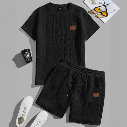 Men’s Summer Sportswear Set – T-Shirt & Trousers