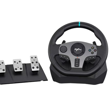 PXNV9 Racing Steering Wheel Set – USB Gaming Wheel with Pedals & Gear Shifter for PC/PS3/PS4/Xbox One/Switch