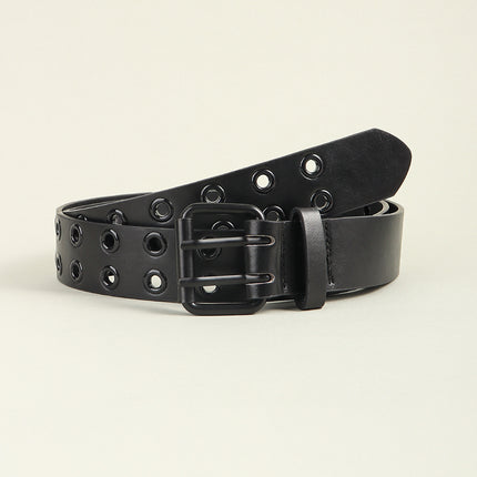 Hollow Out Alloy PU Waist Belt