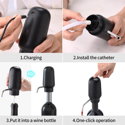 Electric Wine Decanter Dispenser – Rechargeable Wine Pourer & Storage Accessory