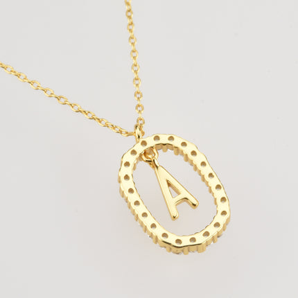 925 Sterling Silver Alphabet Initial Necklace
