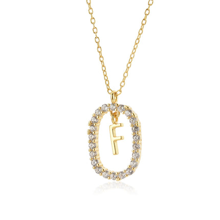 925 Sterling Silver Alphabet Initial Necklace