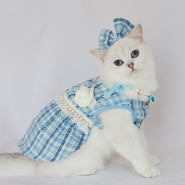 Classic Style Skirt with Headdress and Necklace for Pets