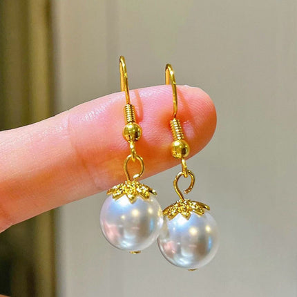 Geometric Artificial Pearl Earrings for Fashion Commuter Women